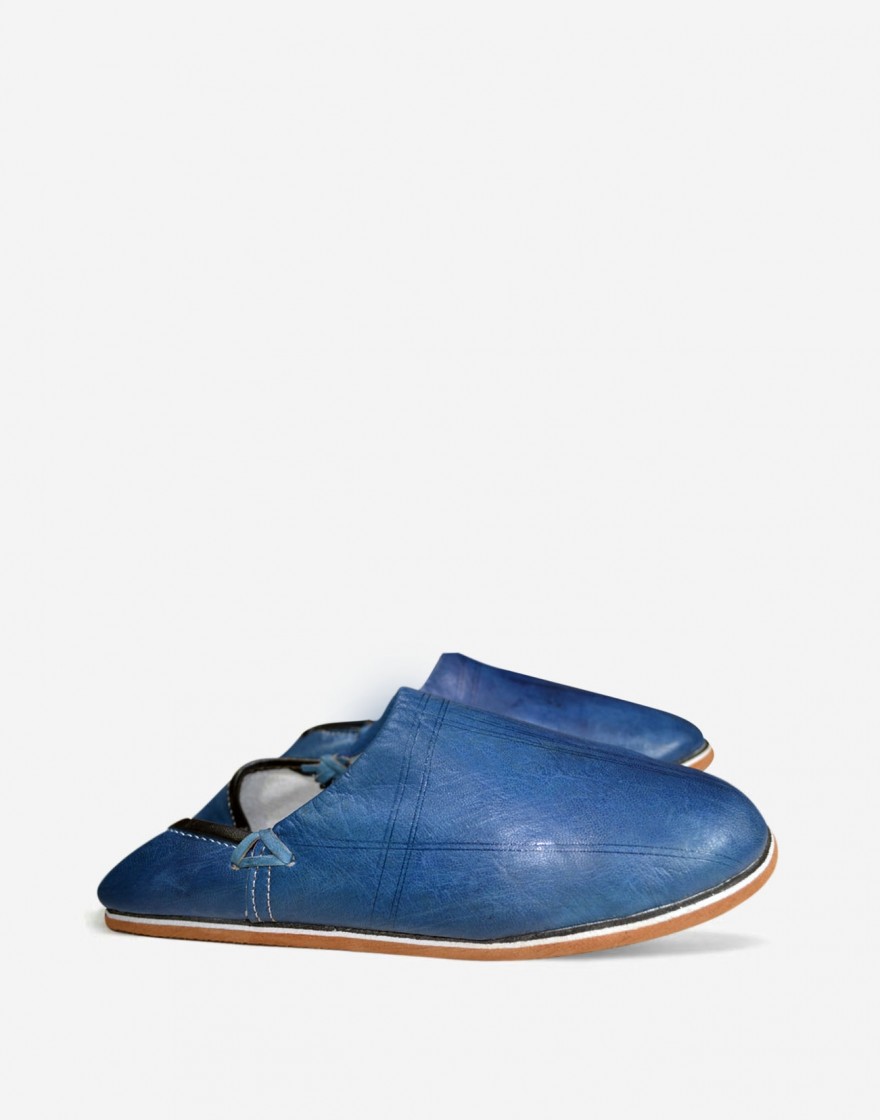 Babouche Arfoud Bleu Jean