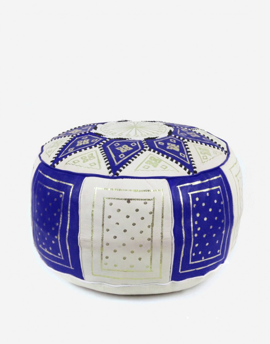 Pouf Marocain Bleu