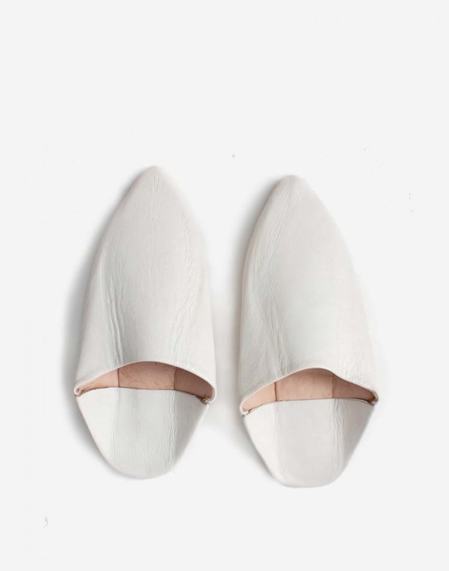 Babouche Atlas Blanc 