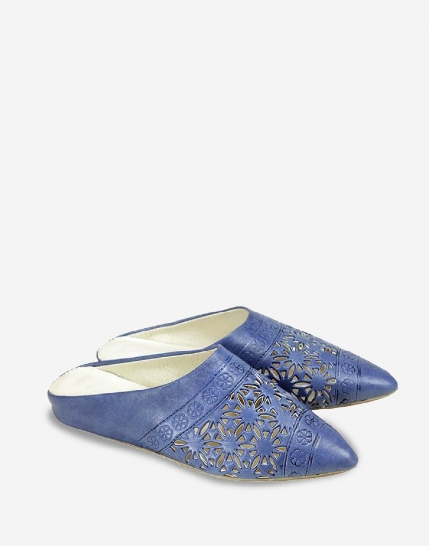 Babouche Kasbah Bleu Jean