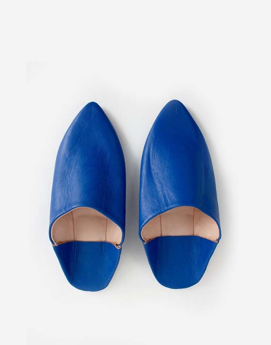 Babouche Atlas Bleu 