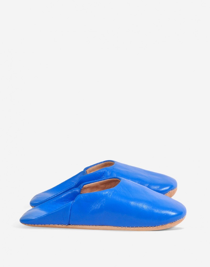 Babouche Anfa Bleu