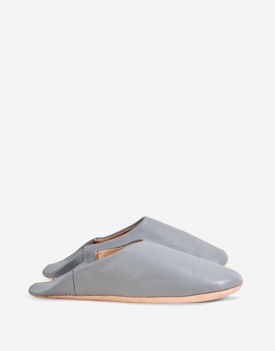 Babouche Anfa Gris Clair