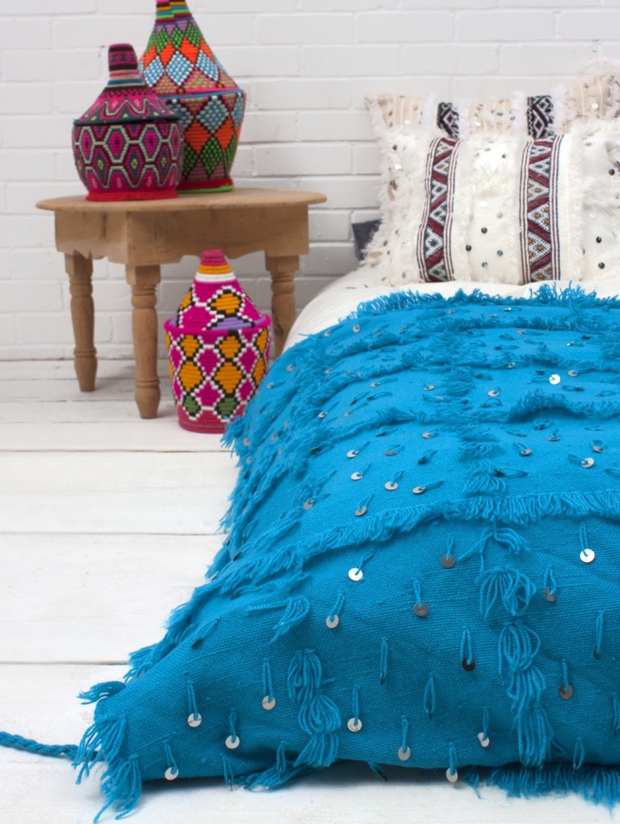 Couverture Handira Turquoise