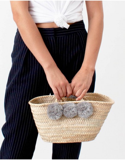Panier Boho Gris