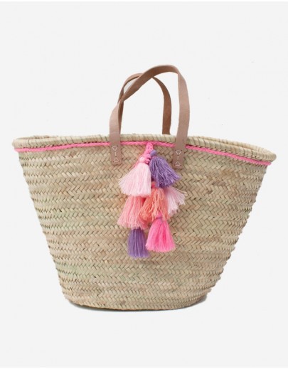Panier à Pompons Multicolor