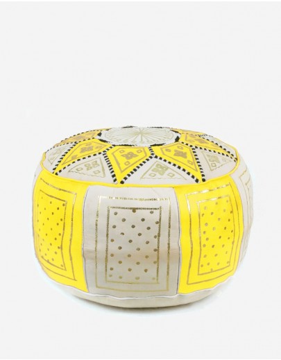 Pouf Marocain Jaune