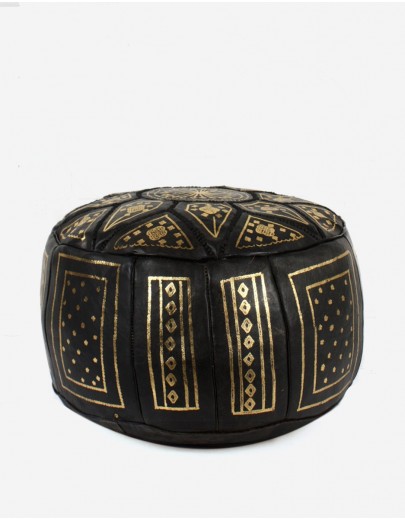 Pouf Marocain Noir
