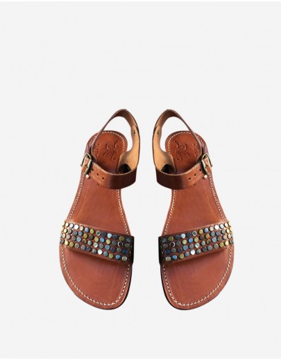 Sandales Cloutées Marron