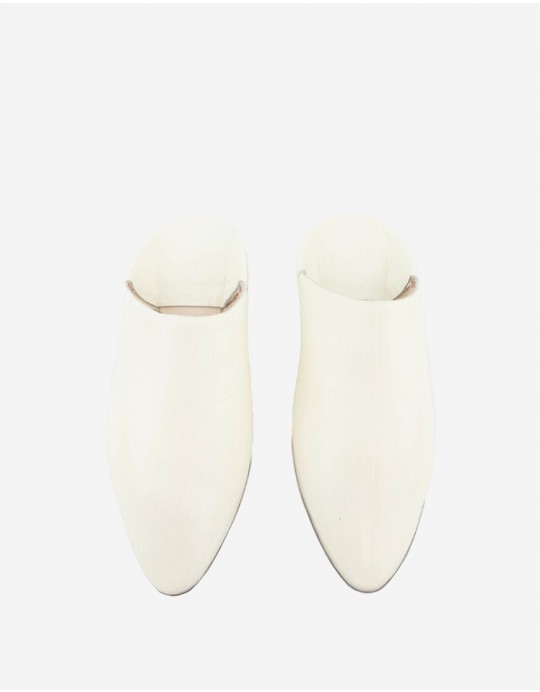 Babouche Royale de Fès Blanc