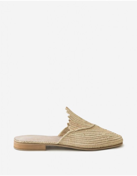 Babouche Raphia Naturel
