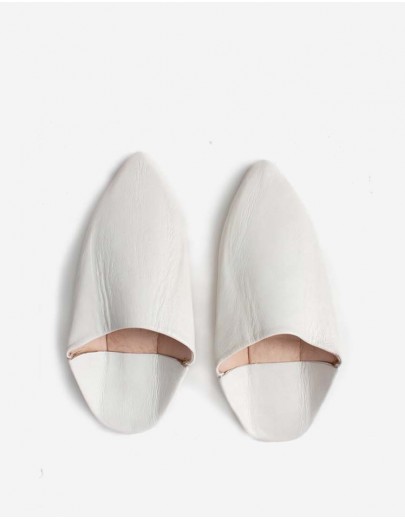 Babouche Atlas Blanc 