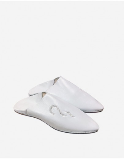 Babouche Fassi Blanc