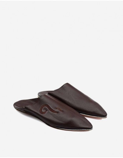 Babouche Fassi Marron