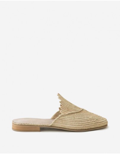 Babouche Raphia Naturel