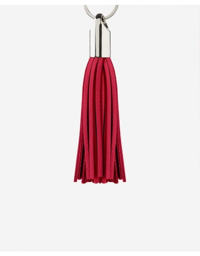 Porte clés à franges Rouge